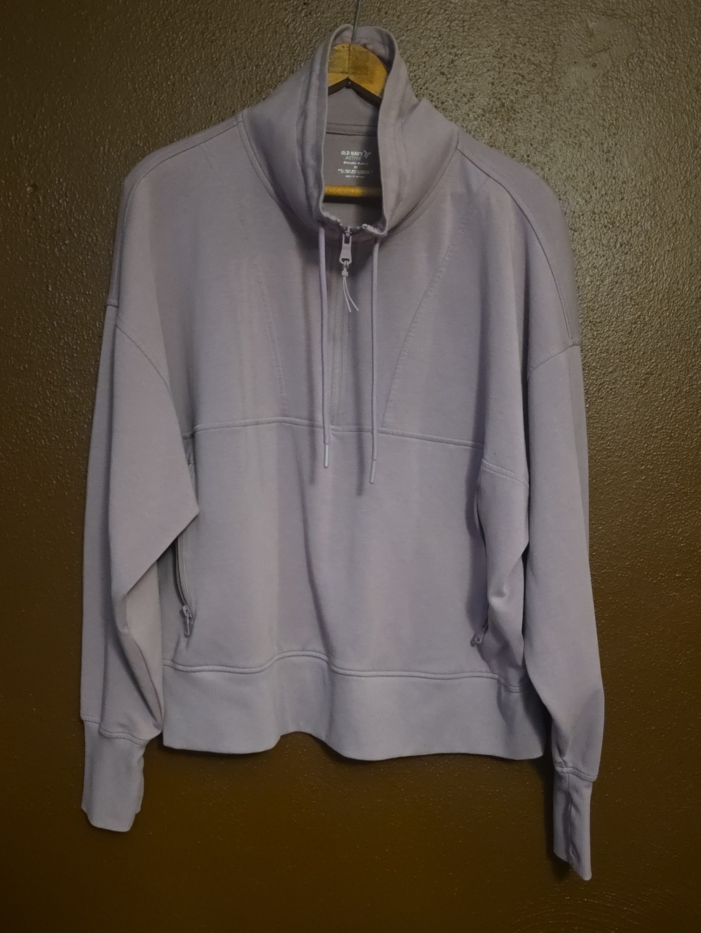 Old Navy Women's Lavender Half-Zip Sweatshirt 2XL